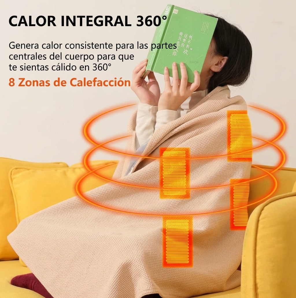 Capa calefactable que quita el frío
